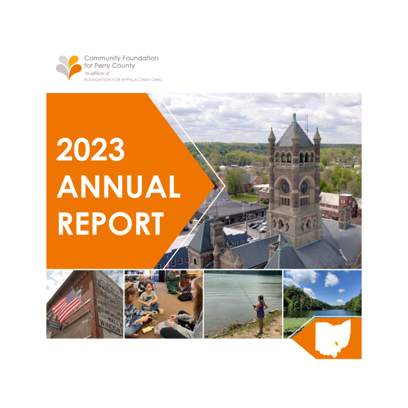 Pictured is the cover of the Community Foundation for Perry County's 2023 annual report.