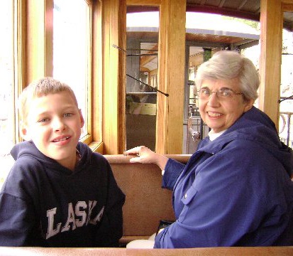 Mary Jean with her reading partner and grandson, Eric