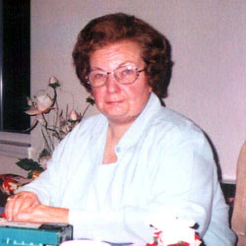 Pictured is Sara Lee Stevens-Youngs sitting at a table.