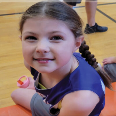 Maddy Schein is pictured in her basketball uniform.