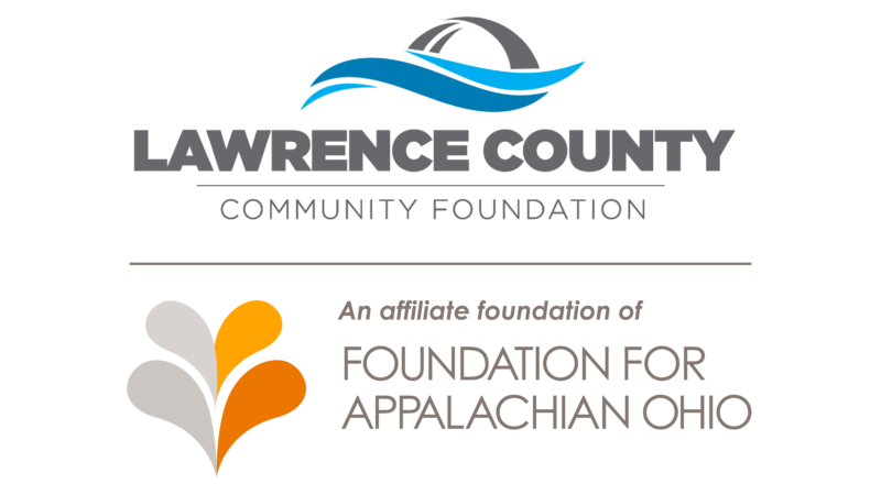 Logo in four colors displaying a fleur and the words "Lawrence County Community Foundation - an affiliate of the Foundation for Appalachian Ohio"